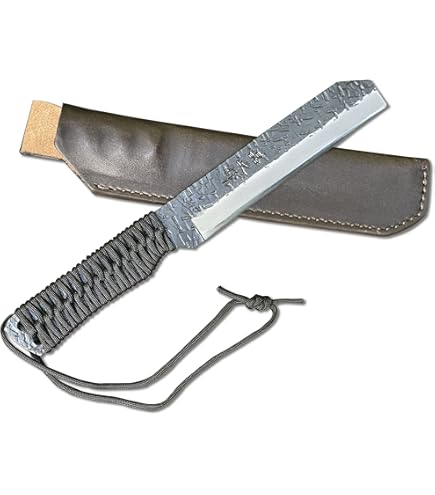 鋼製青いハンドルの刀 三徳包丁 17.5cm 青鋼鍛造本割込 堺刀司 日本製 （ 包丁 料理